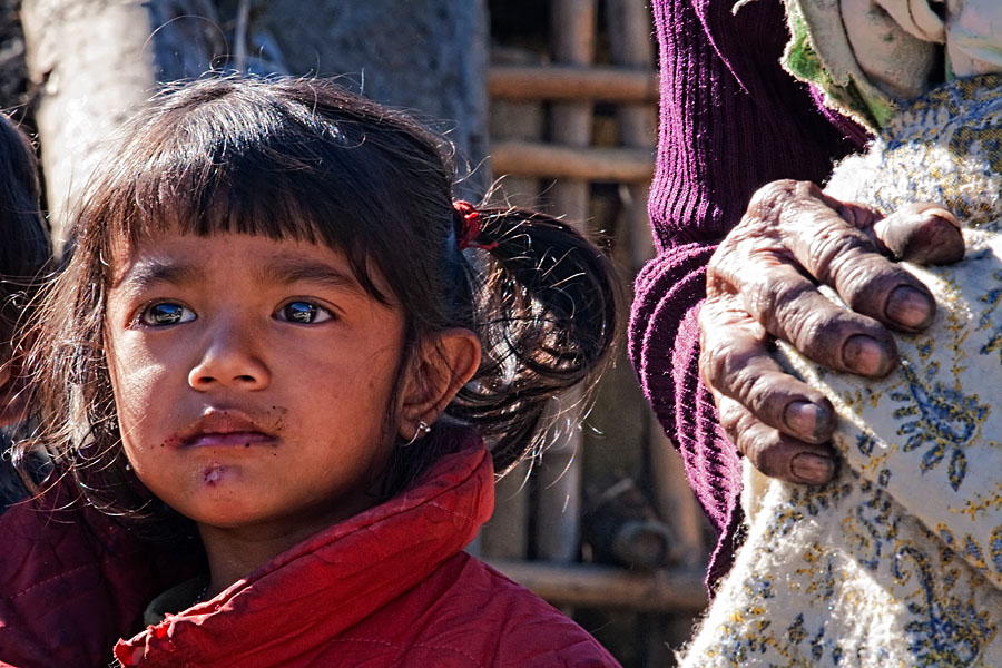  Childhood and marked by life, apatani village near Ziro